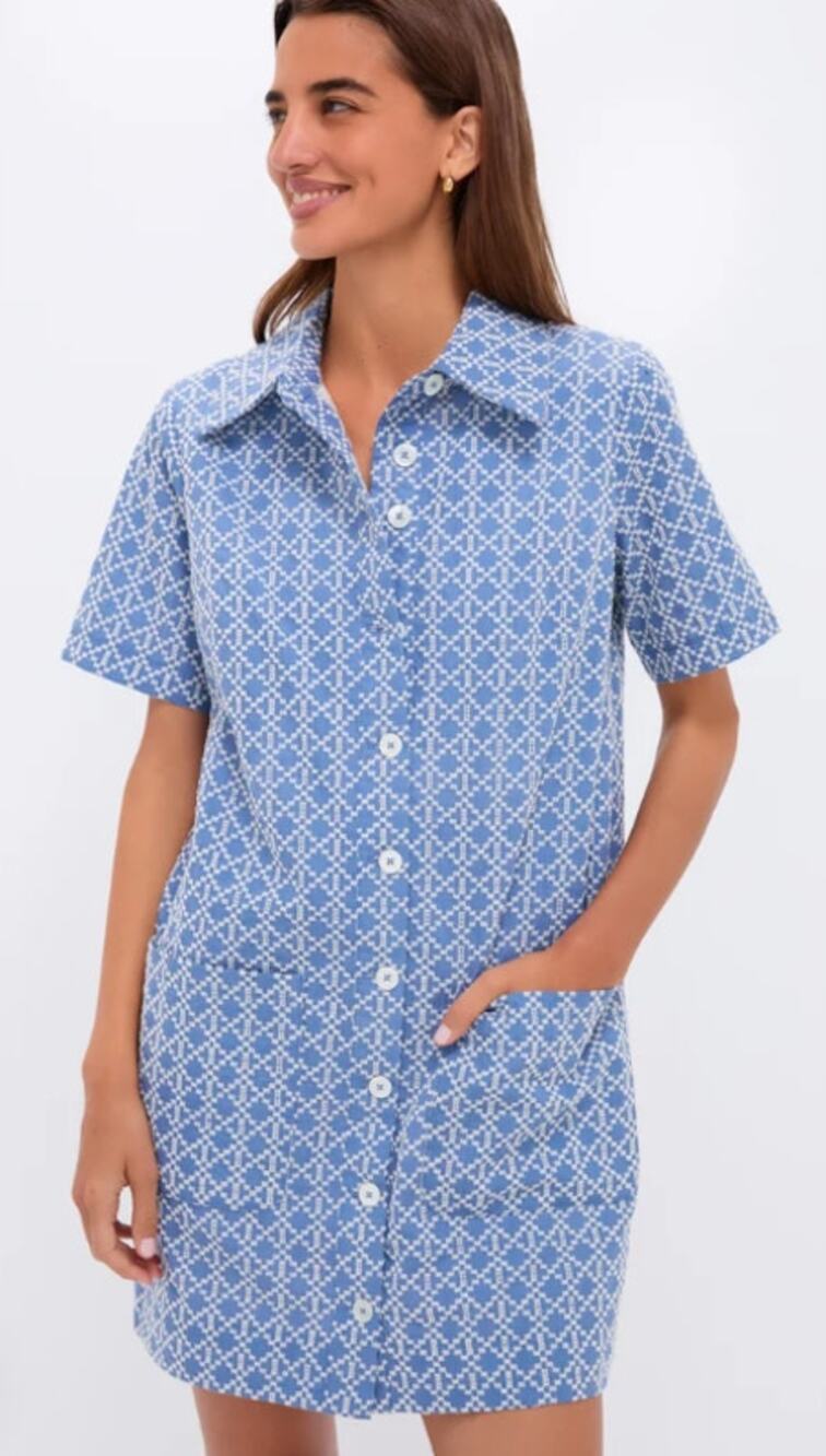 NWT Tuckernuck x Pomander Place Denim Embroidered Lacie Dress Blue M